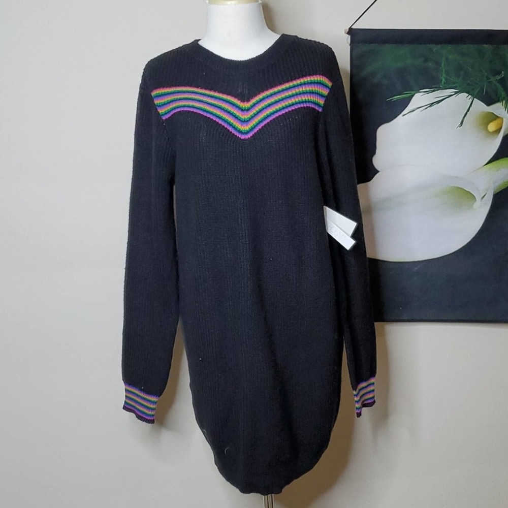 NWT Abound Rainbow Stripe Sweater Dress